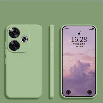 Liquid Air silikoninis šviesiai žalias dėklas - su kameros apsauga (Xiaomi Poco F6 5G)